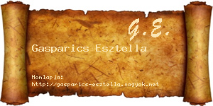 Gasparics Esztella névjegykártya